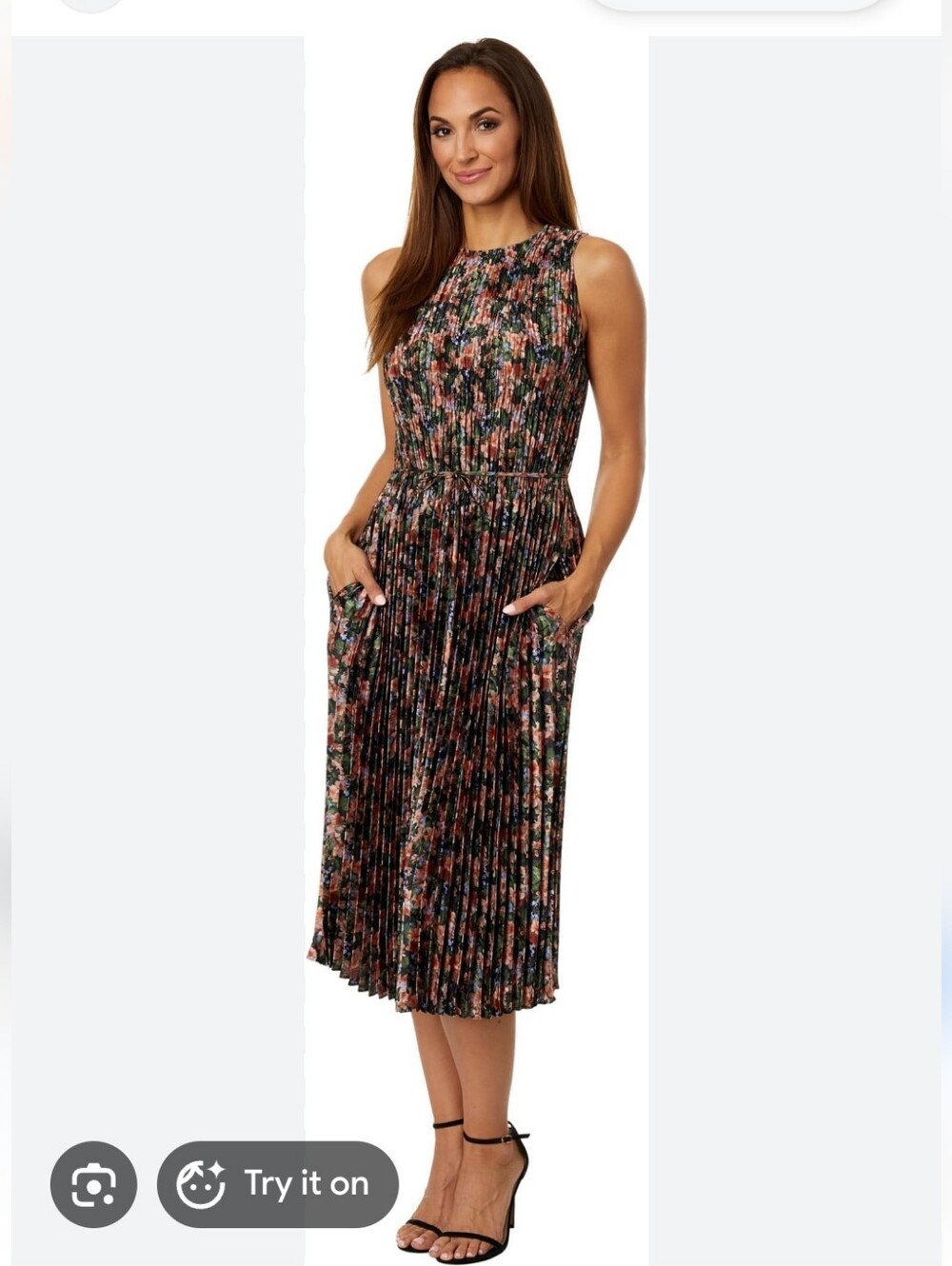 Vince Wild Primrose Pleated Dress
